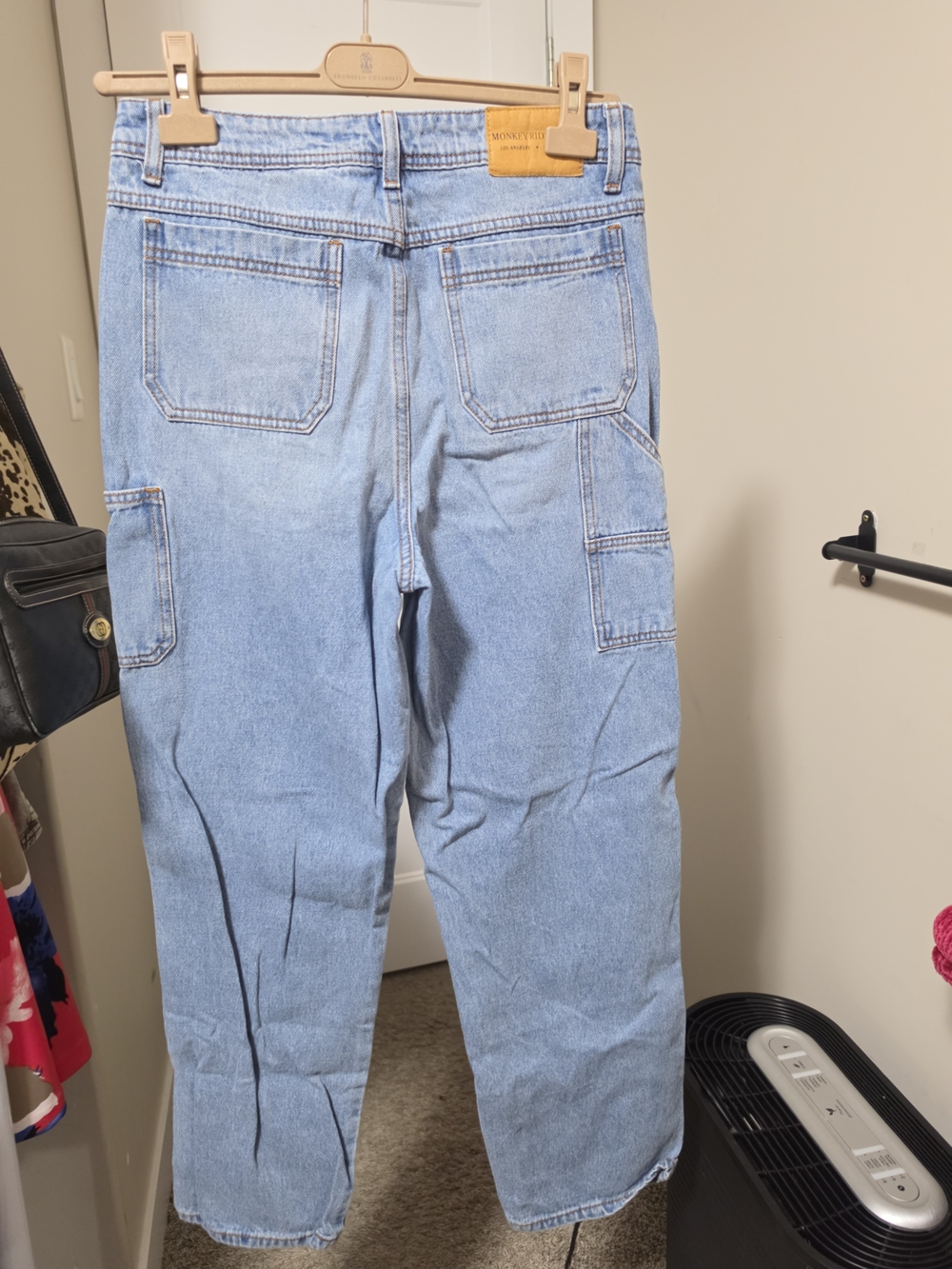 Monkey RIDE Jeans Original VINTAGE Light Wash Carpenter Jeans Size 1 - Picture 2 of 6